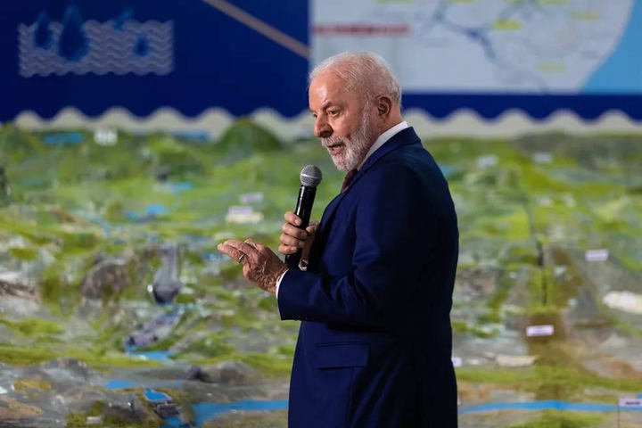 Luiz Inácio Lula da Silva em cerimônia no Palácio do Planalto — Foto: Brenno Carvalho / Agência O Globo