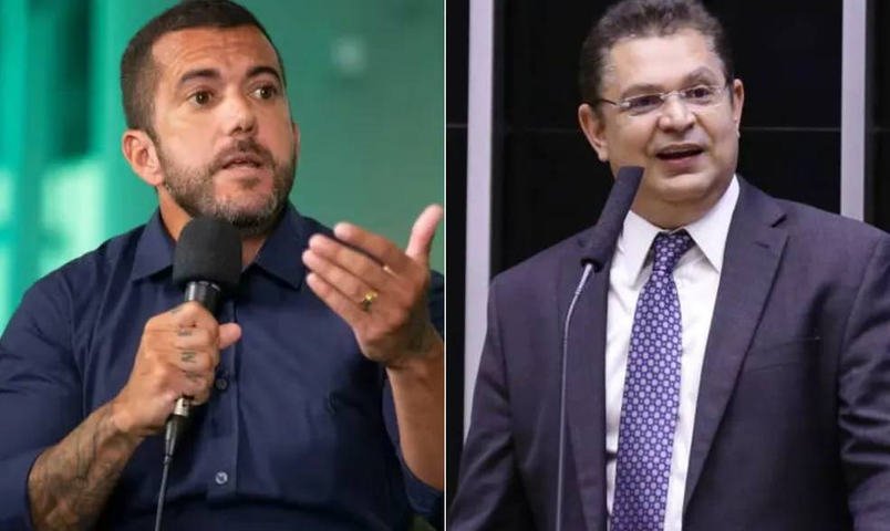 À esquerda, o deputado federal Carlos Jordy; à direita, Sóstenes Cavalcante — Foto: Agência O Globo