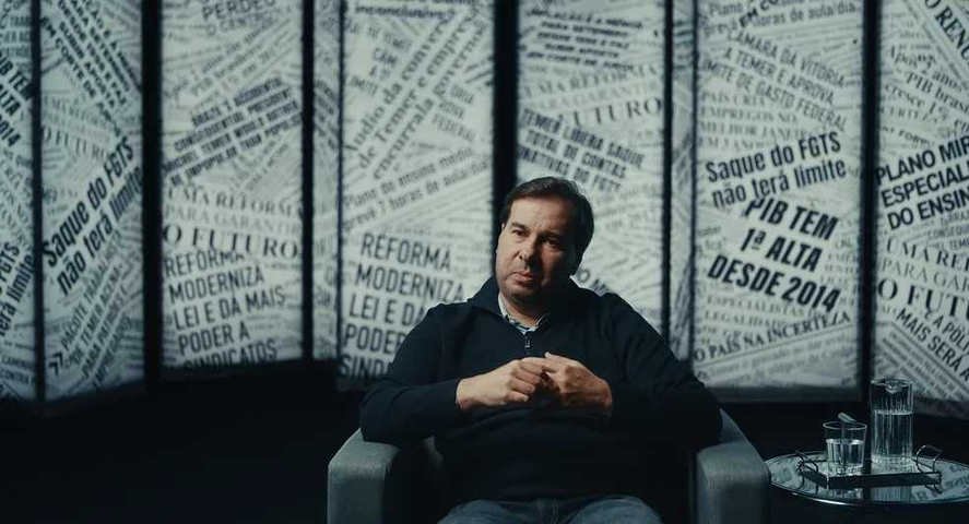 Rodrigo Maia, ex-presidente da Câmara, em depoimento para o filme sobre o governo Temer — Foto: Divulgação/963 Dias