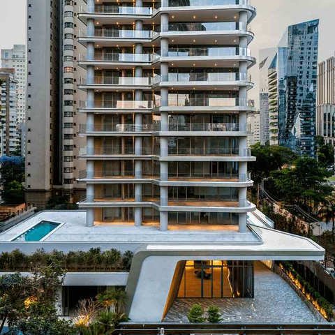 O edifício Cyrela Heritage, em São Paulo — Foto: Divulgação: Cyrela