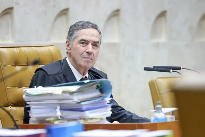 O ex-presidente do STF, ministro Luís Roberto Barroso, durante sessão — Foto: Antonio Augusto/STF