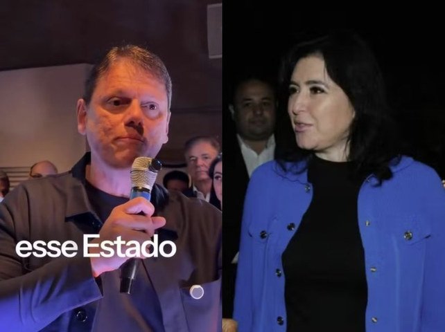 Tebet rebate Tarcísio, que a criticou por concorrer em SP: 'Não precisei dar endereço alheio'