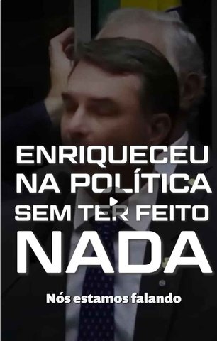 Publicação na conta do PT no Instagram com ataque a Flávio — Foto: Reprodução/Instagram