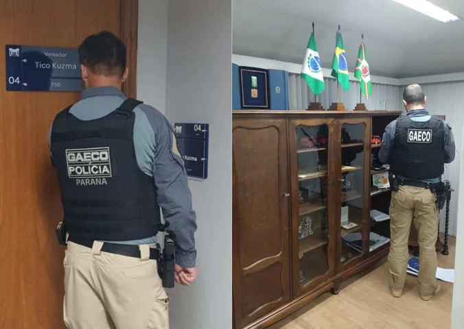 Operação contra Tico Kuzma (PSD) — Foto: Divulgação/Gaeco-MPPR
