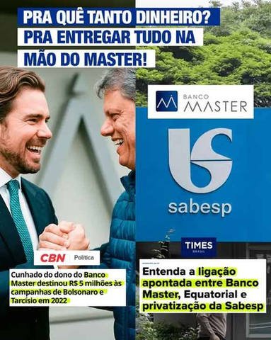 Imagem falsa de Vorcaro cumprimentando Tarcísio — Foto: Reprodução