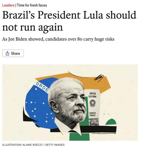 Editorial da revista britânica The Economist — Foto: Reprodução