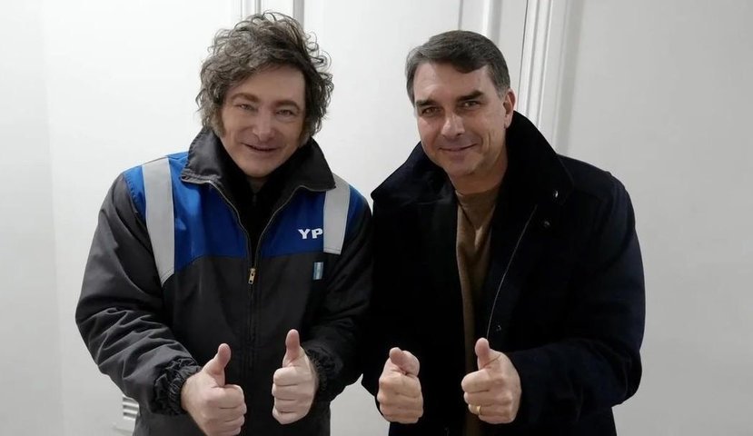 Flávio articula encontro reservado com Milei para reforçar ofensiva internacional antes da convenção do PL
