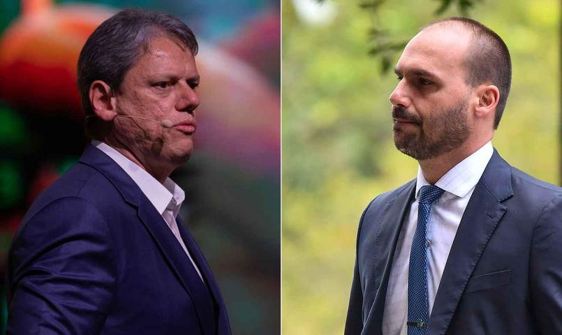 Tarcísio diz que condenação de Eduardo Bolsonaro ‘não prejudica’ chapa em SP, mas aliados vão discutir eventual substituição