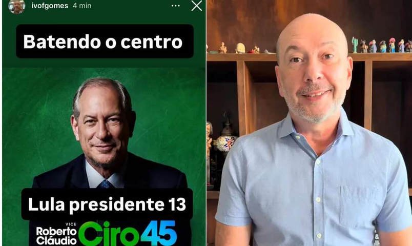Ivo Gomes anuncia que apoiará Ciro ao governo do Ceará e Lula ao Planalto — Foto: Reprodução/Redes sociais