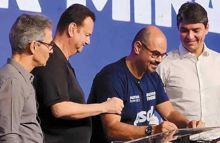 Sem Pacheco, Kassab filia vice de Zema e complica PT em Minas