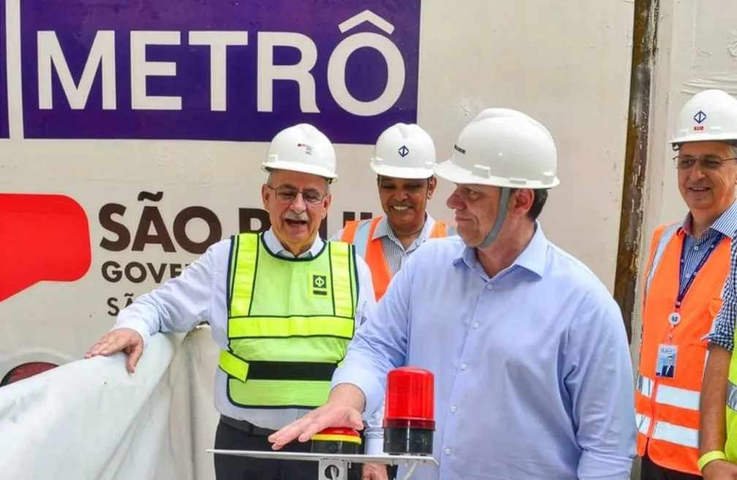 Tarcísio em entrega da Linha 17-Ouro do metrô — Foto: Francisco Cepeda / Governo de São Paulo