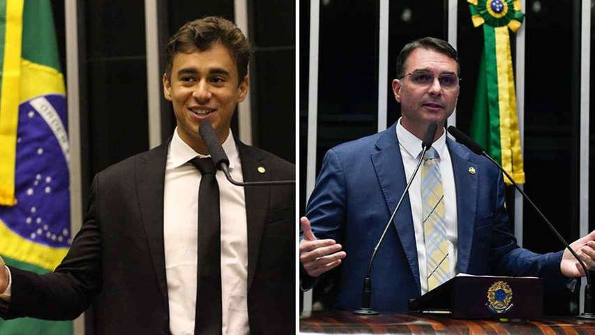 Nikolas diz a Flávio que é provocado 'há três anos' e rebate Carlos: 'Postar você todos os dias, qualquer um faz'