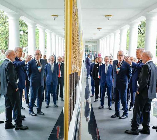 Lula se reúne com Trump na Casa Branca — Foto: Ricardo Stuckert / PR