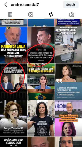 Print dos republicados do assessor de Michele Bolsonaro — Foto: Reprodução / Redes Sociais