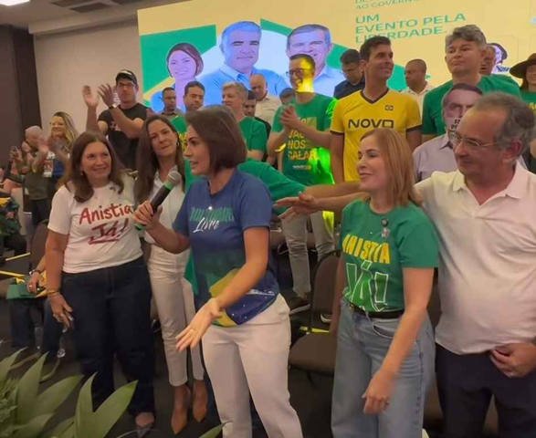 Michelle critica aproximação entre o PL e Ciro Gomes e é rebatida por André Fernandes, que diz ter aval de Bolsonaro