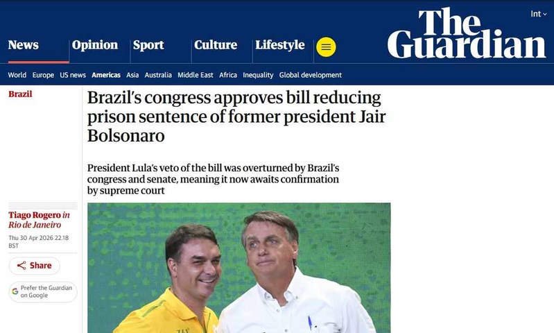 Imprensa internacional repercute redução de pena de Bolsonaro e destaca relação 'frágil' de Lula com Congresso