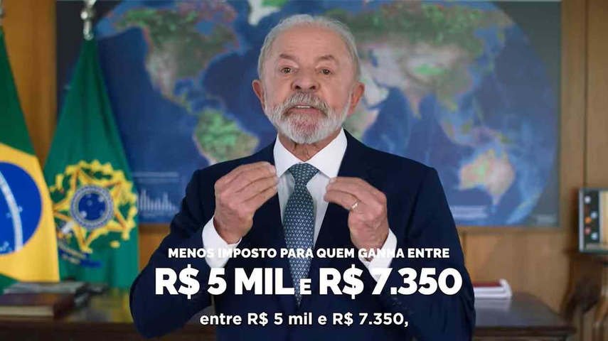 Lula reforça discurso de 'justiça tributária' em pronunciamento sobre isenção de IR para quem ganha até R$ 5 mil