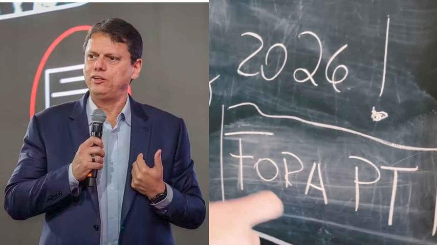 Tarcísio inaugura ano eleitoral com vídeo no qual pede 'fora PT'