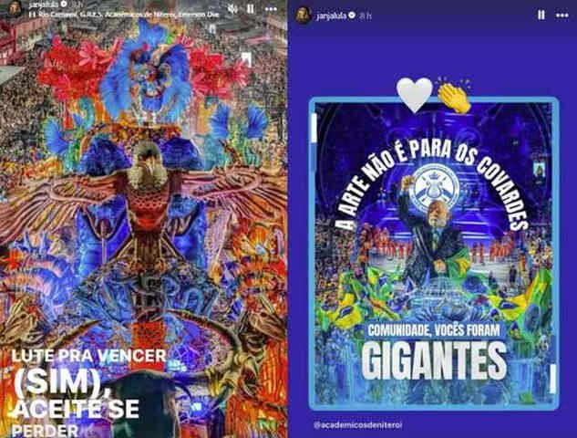 Postagens de Janja — Foto: Reprodução/Instagram