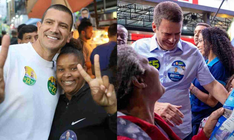 Ruas faz campanha em Caxias e esbarra com ato dos irmãos Reis, que apoiam chapa 'BolsoPaes'
