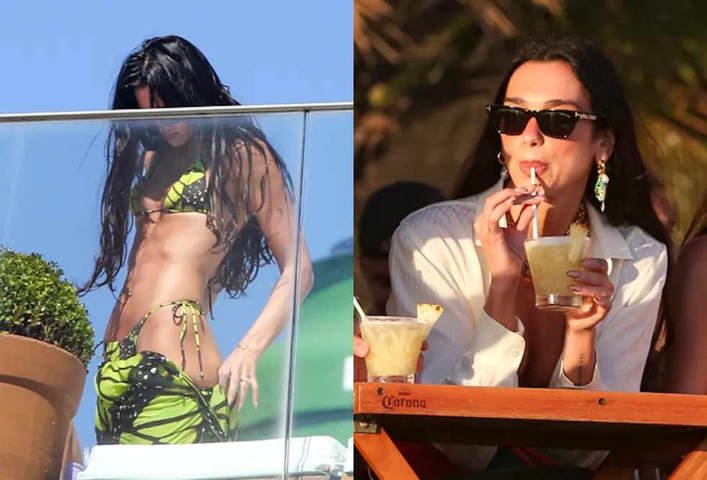 Dua Lipa toma sol e caipirinha no Rio — Foto: Dilson Silva / Agnews