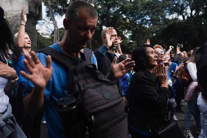 Marcha para Jesus, nesta quinta (4), em São Paulo — Foto: Maria Isabel Oliveira / O Globo