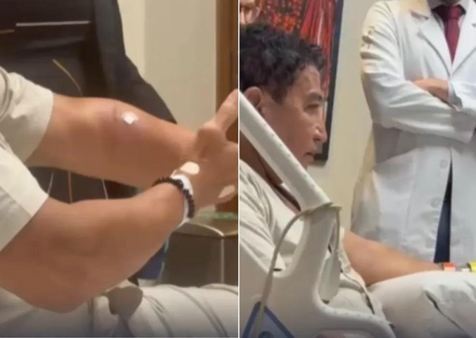 Técnica de radiologia acusa Magno Malta de agredi-la com tapa no rosto e xingamentos em hospital no DF — Foto: Reprodução/Instagram