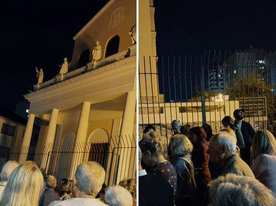 Arcebispo de Curitiba proíbe vigília, e apoiadores de Bolsonaro 'barrados' em igreja discutem com padre; vídeo