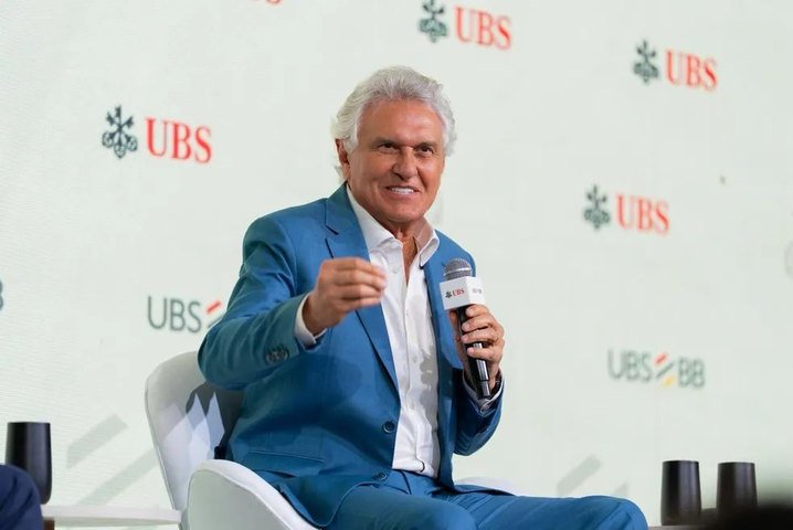 Ronaldo Caiado, no evento do UBS, em São Paulo — Foto: Divulgação