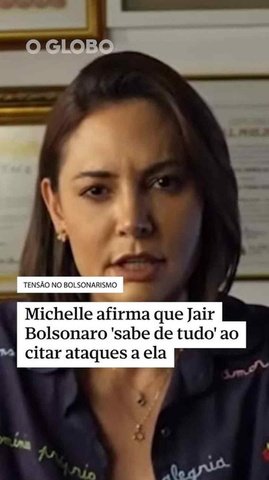 'Ele está sabendo de tudo', diz Michelle, referindo-se a Jair Bolsonaro, em vídeo com críticas a aliados do ex-presidente