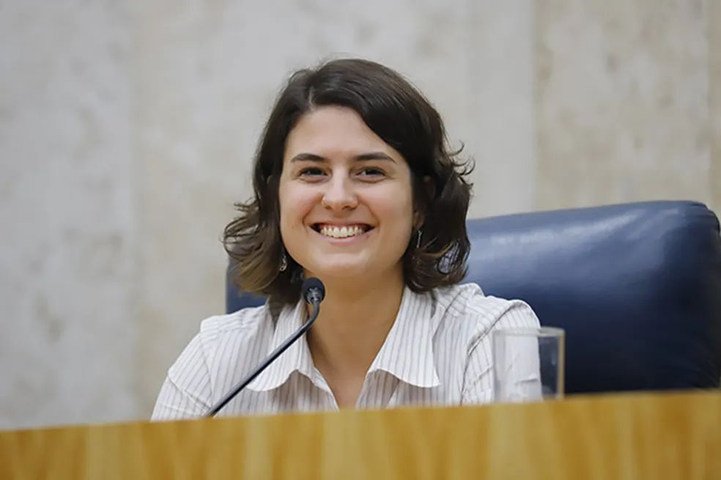 Luna Zarattini, na Câmara — Foto: Arquivo pessoal